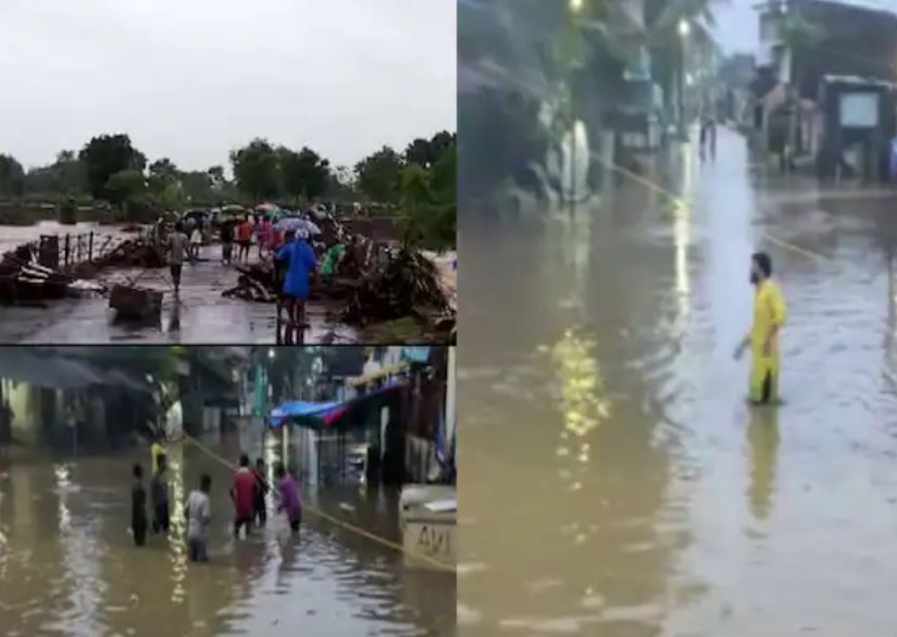 गुजरात में भारी बारिश से बाढ़ जैसे हालात : अब तक 61 लोगों समेत 272 मवेशियों की मौत, स्कूल कॉलेज बंद